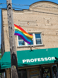 <span class="content-image-text">LGBT Rainbow flag in Tremont</span>