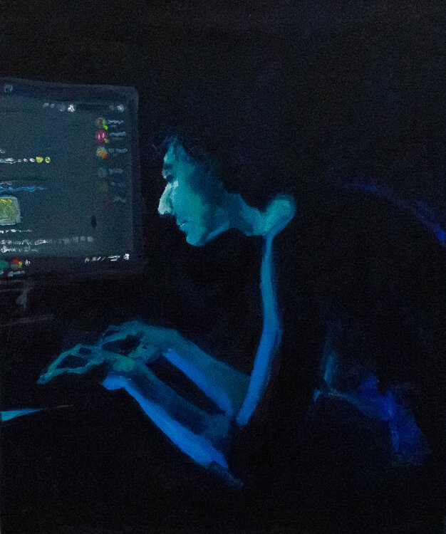 Untitled by painting junior Frank Hadzima, oil on canvas