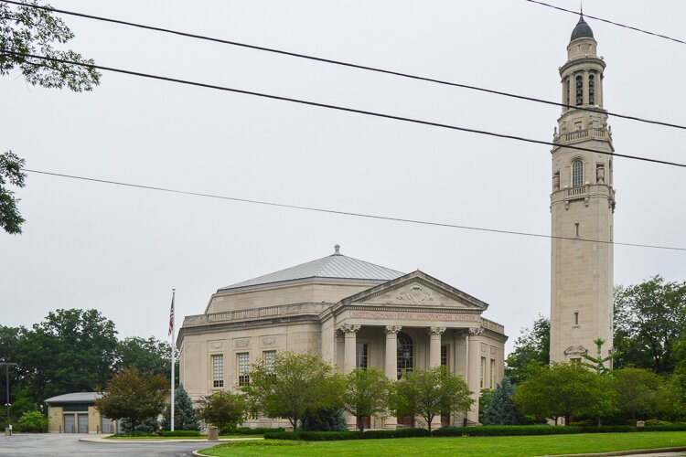 Former First Church of Christ, Scientist, located at 3503 E. 93rd Street in Cleveland, Ohio, built in 1929 and now headquarters for Nottingham Spirk.