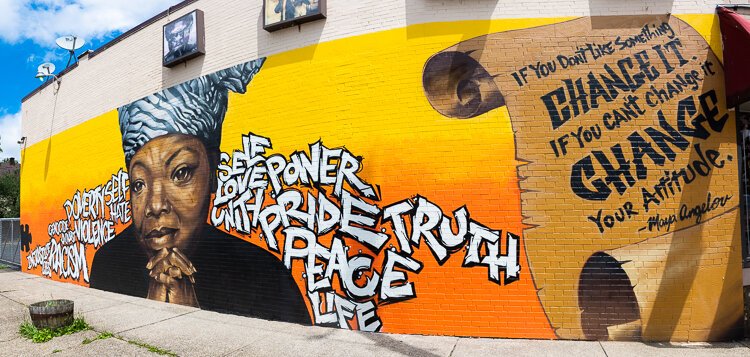 Innercity Hues mural by Mr Soul and Cleveland Scribe Tribe in Buckeye