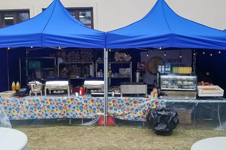 World Central Kitchen tents in Poland