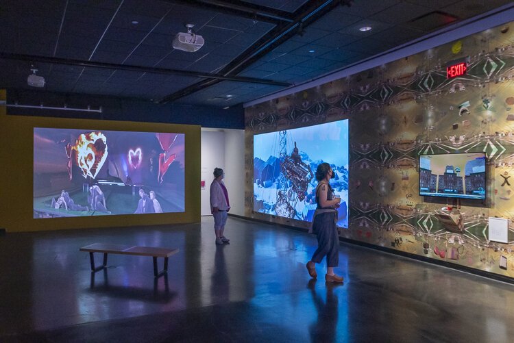 Cleveland Institute of Art’s Reinberger Gallery has an immersive virtual reality arcade with games and videos designed by Jacolby Satterwhite.