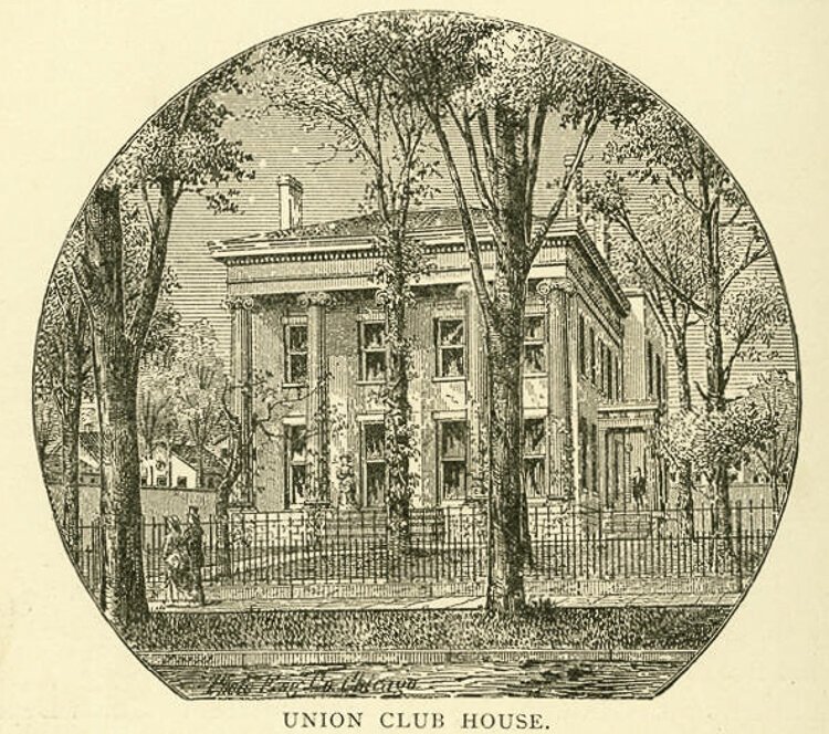 Union club house engraving illustrated by Wm. Payne, 1876