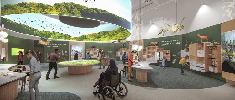 Rendering of the Ames Family Curiosity Center at The Cleveland Museum of Natural History 