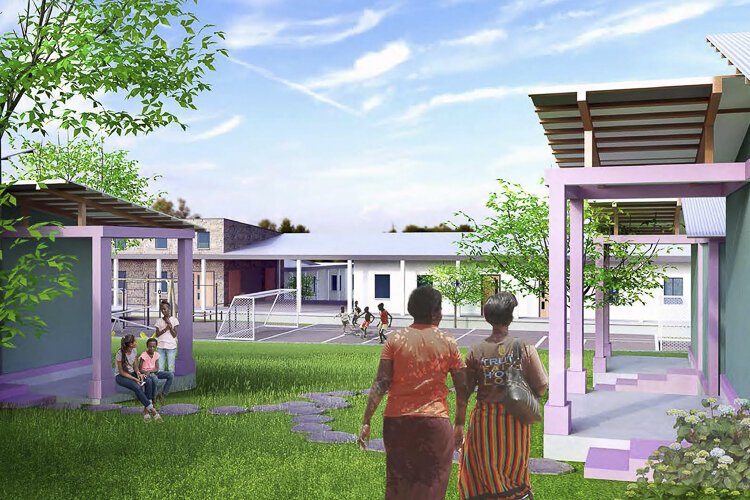 30 Hearts Learning Center Library and Playground rendering