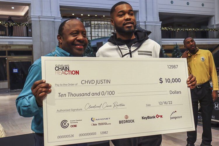 Owner Chad Porter  CHVD JUSTIN was one of three second-place winners of season five of Cleveland Chain Reaction