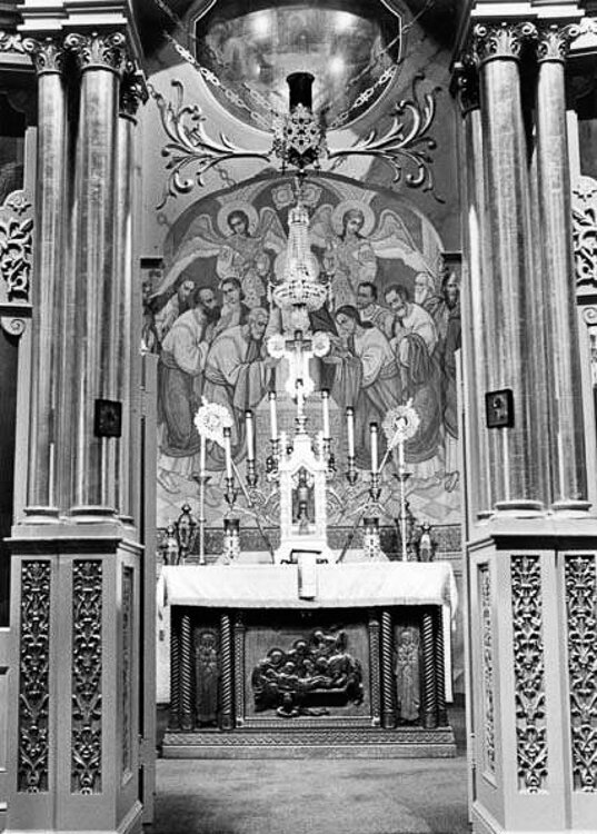 Interior of St. Theodosius Russian Orthodox Cathedral in 1974