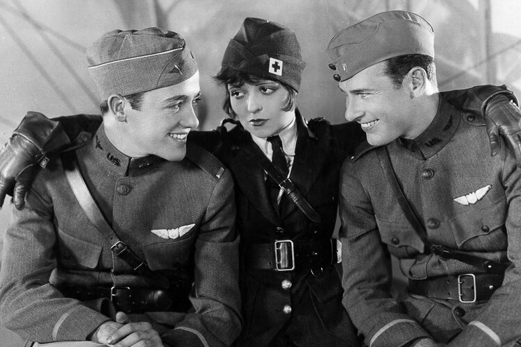 Charles Rogers (left), Clara Bow, and Richard Arlen in 