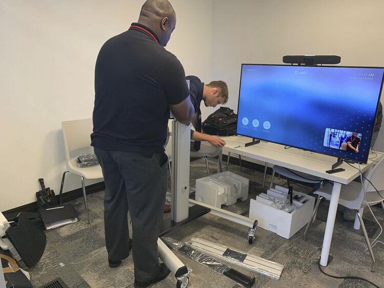 Assembling the kiosks