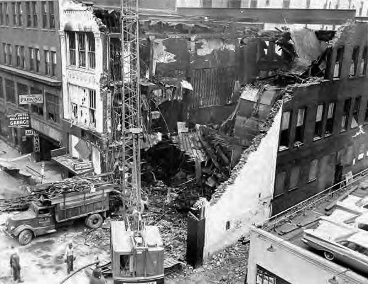 Demolition of the old Theatrical Grill 1960