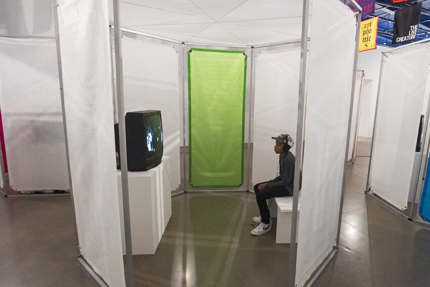 Cleveland-born artist Renée Green has conceived Contact, her first major exhibition in the city, which occupies all of moCa Cleveland’s public spaces.