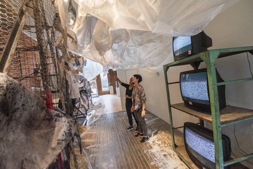 The Sculpture Center presents an exhibition by Bronx-based-based artist Abigail DeVille, who creates immersive multimedia installations that engage us to rethink the past, present, and future
