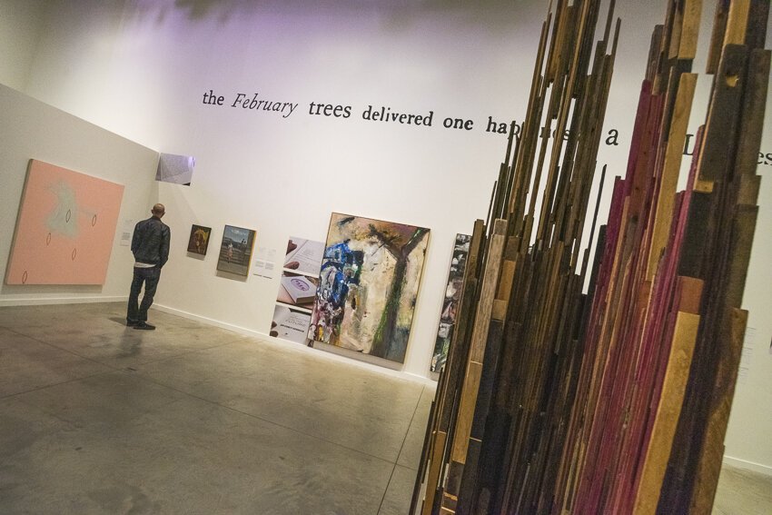 FRONT PNC Exhibition Hub at Transformer Station features an intergenerational group show by artists Sarah Oppenheimer and Tony Cokes that blends their distinct approaches to interactive architecture and moving images.