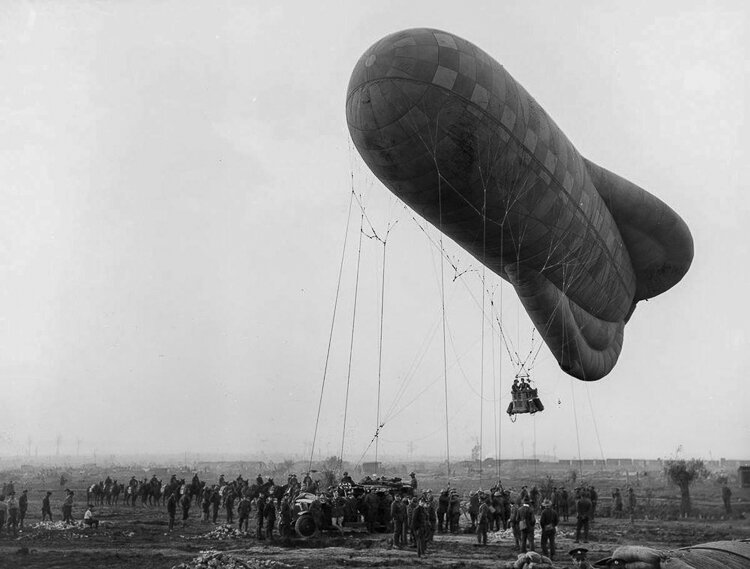 Small found himself assigned to duty as a balloon observer in France