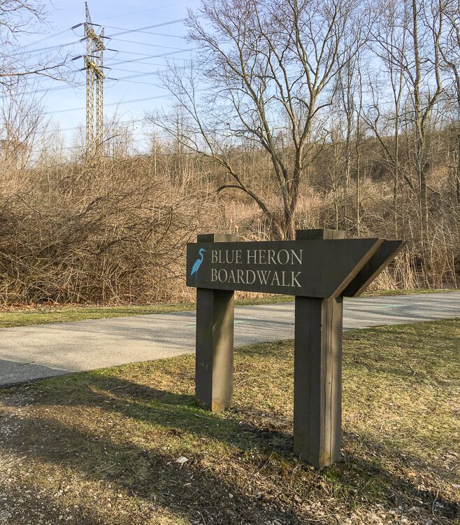 Entrance to the Blue Heron Boardwalk.