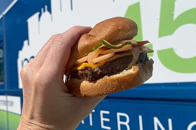 The half-pound Standard Angus burger from Metro45 food truck.