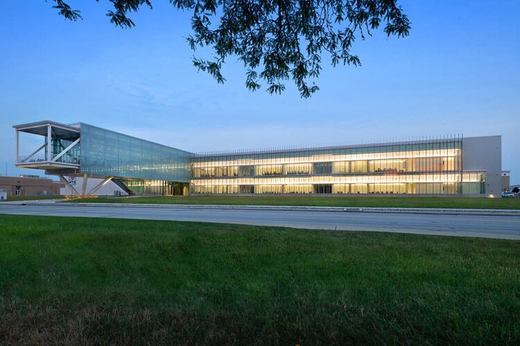 The new Research Support Building serves as an anchor for the NSAA Glenn Research Center. 