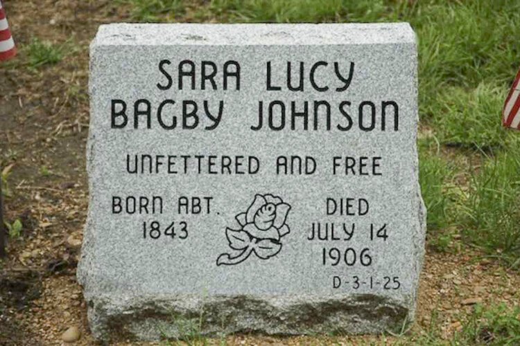 Gravestone of Sara Lucy Bagry Johnson