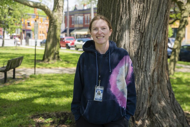 Stephanie Thomas, a city neighborhood street outreach worker at Northeast Ohio Coalition for the Homeless