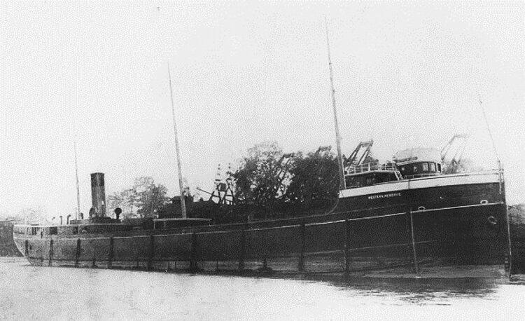 The Western Reserve was three hundred feet in length built by the American Ship Building Company