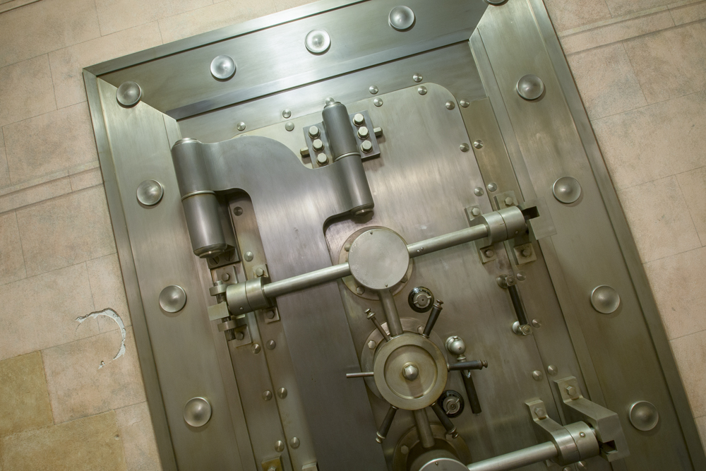 One of the vaults in the bank in the New England section of the Garfield Bldg just after PNC bank left.