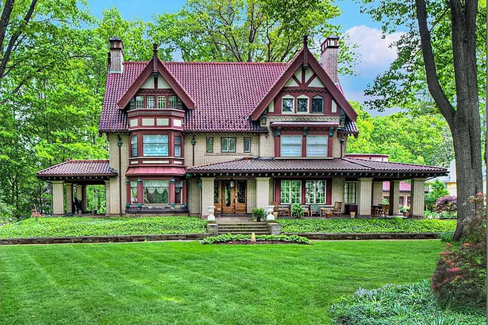 Home designed by Cleveland architect Harlen E. Shimmin on Arlington Rd. in Cleveland Heights