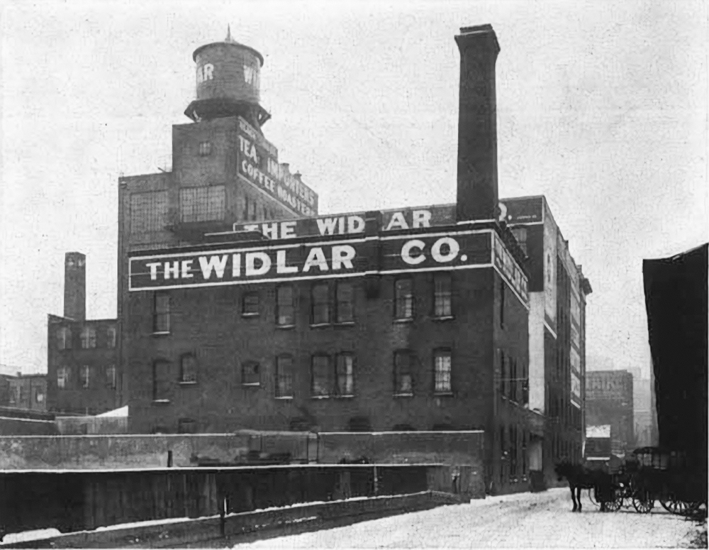 Back view of the Widlar Company Building in Cleveland designed by architect Harlan Shimmin