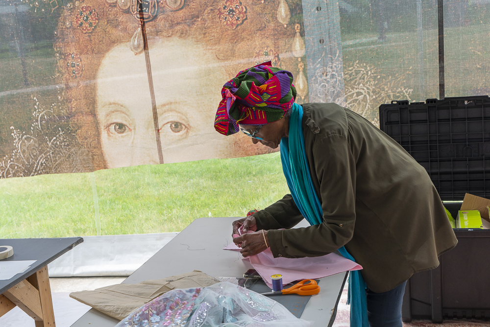 Inside the Parade the Circle artist tent