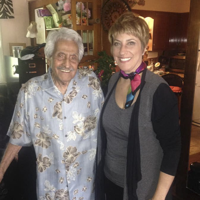 Halim El-Dabh (CAP 1990) and Effie Tsengas Nunes, right, preparing to honor Halim at Kent State University
