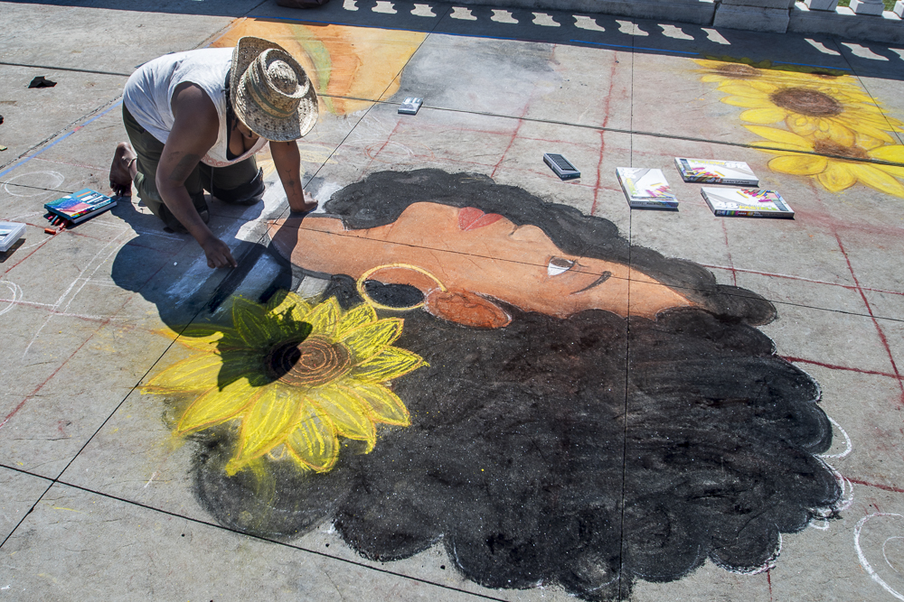 Chalk Fest featured artist Sequoia Bostick