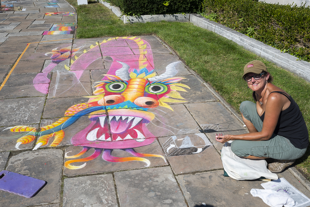 Chalk Fest featured artist Debra Sue Solecki