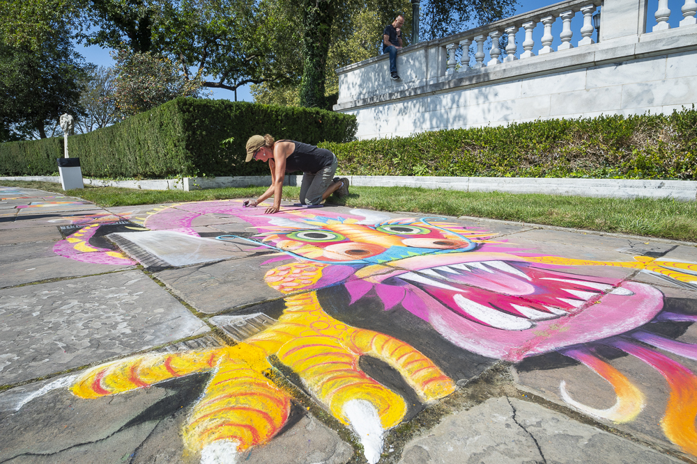 Chalk Fest featured artist Debra Sue Solecki
