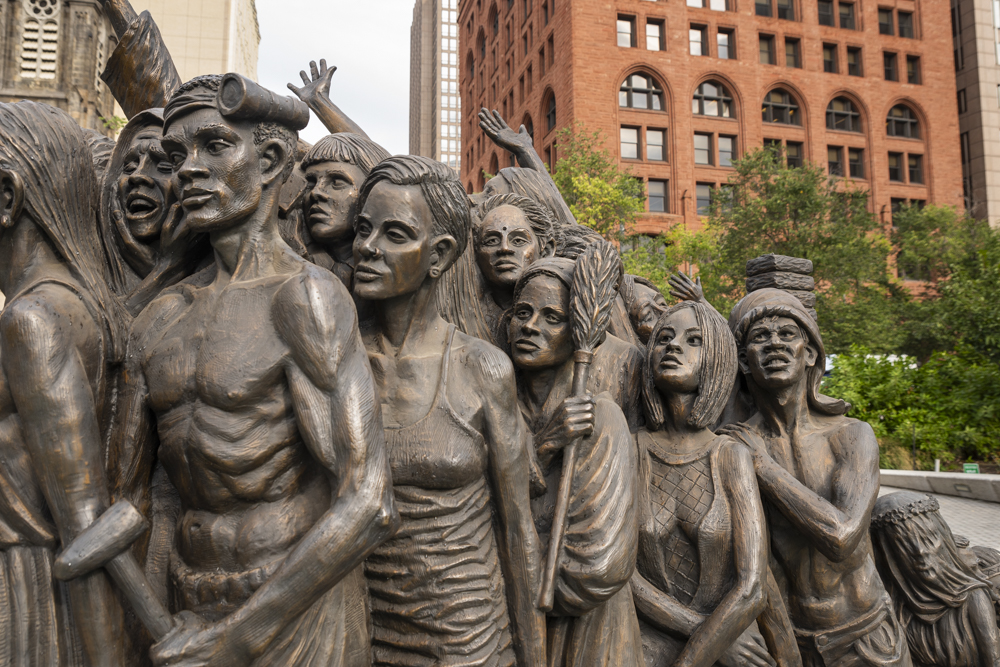 “Let The Oppressed Go Free” by artist Timothy Schmalz