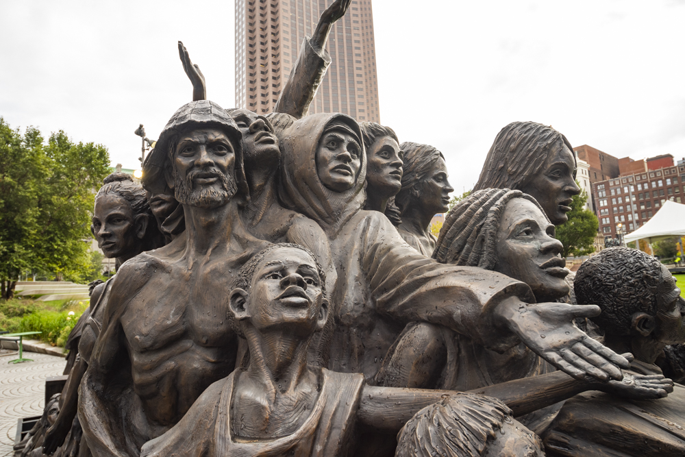 “Let The Oppressed Go Free” by artist Timothy Schmalz