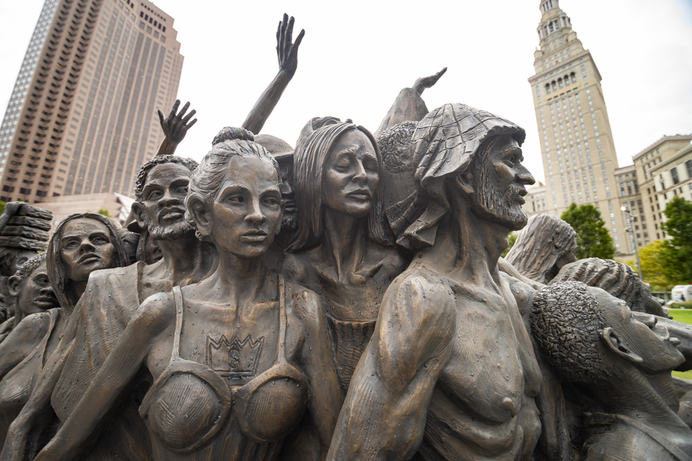 “Let The Oppressed Go Free” by artist Timothy Schmalz