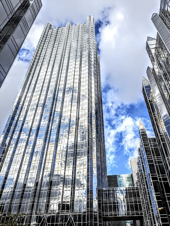 PPG's headquarters in downtown Pittsburgh were designed by Cleveland native Philip Johnson