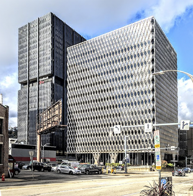 U.S. Steel's Pittsburgh headquarters sit besides an office of Key Bank from Cleveland