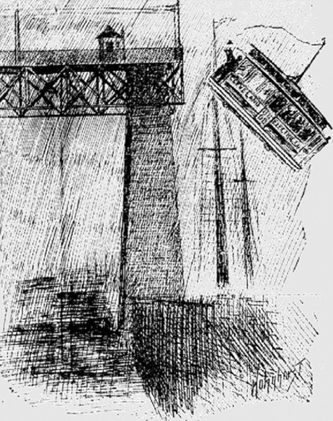 Streetcar 642 of the Cleveland Electric Railway System plunged into the Cuyahoga River on November 16, 1895