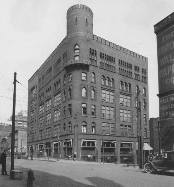 The old Ohio Bell Telephone Building on the southeast corner of Champlain Ave. and Seneca St. (West 3rd St), ca 1922