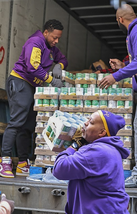Omega Psi Phi Fraternity annual Christmas Food Basket Giveaway