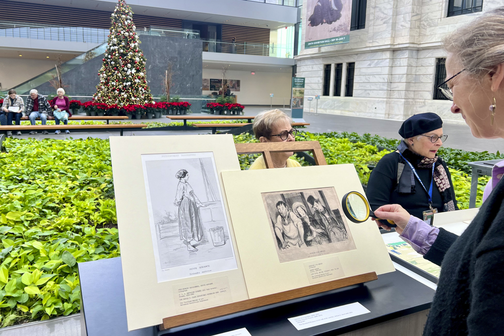 CMA's Art Up Close program invites museum attendees to walk-up and explore a selection of authentic prints that relate to the current special exhibition