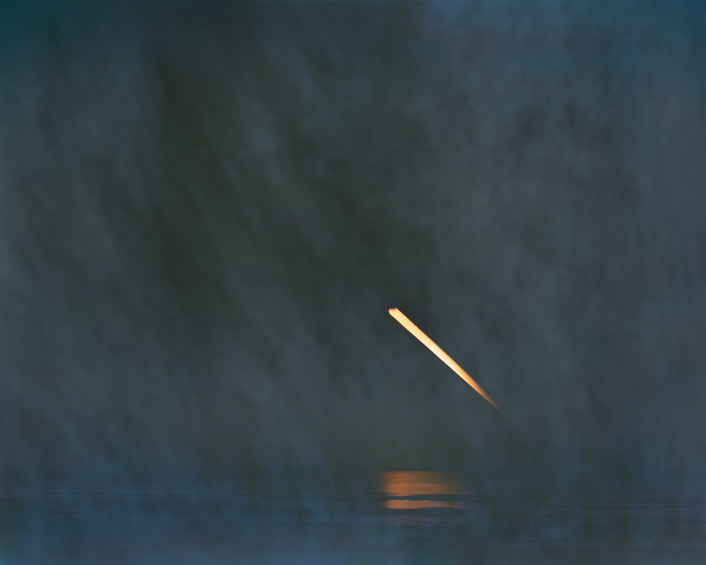 Moon Setting into Fog Bank over Cape Cod Bay, Morning of the Total Lunar Eclipse, 2007 by Barbara Bosworth