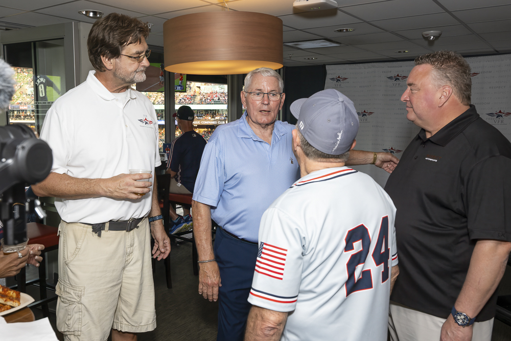 Greg Golick, Mike Hargrove Mike Merrit and David Knott (baseball cap back facing camera)