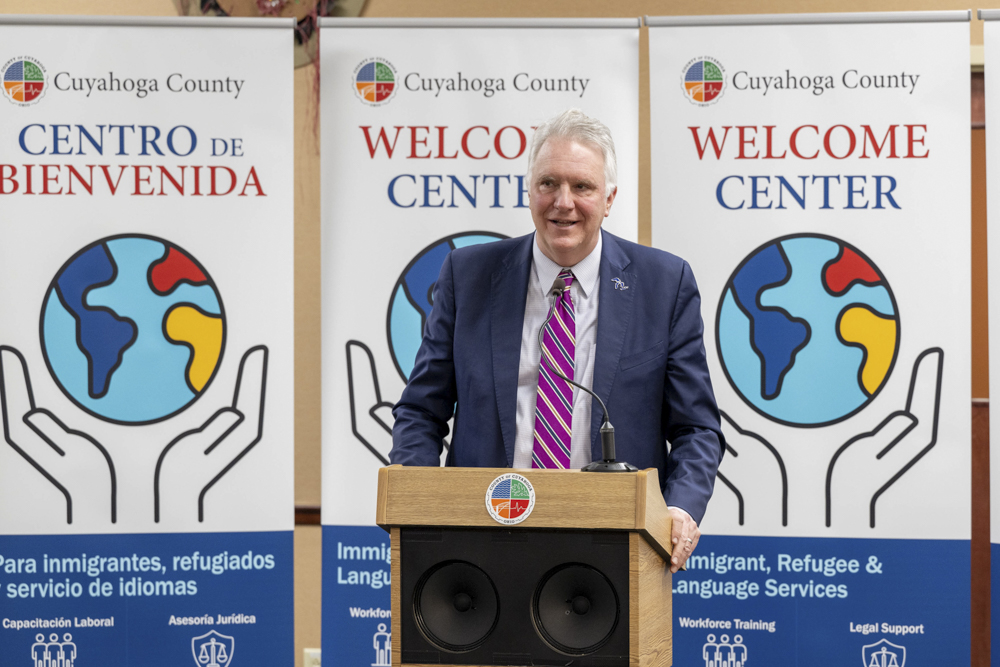 Ward 6 Councilman Blaine Griffin speaking at the Welcome Center Ribbon Cutting