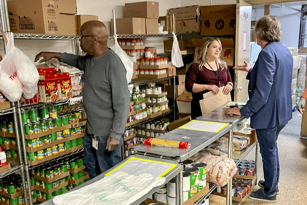 Earl at the University Settlement food pantry