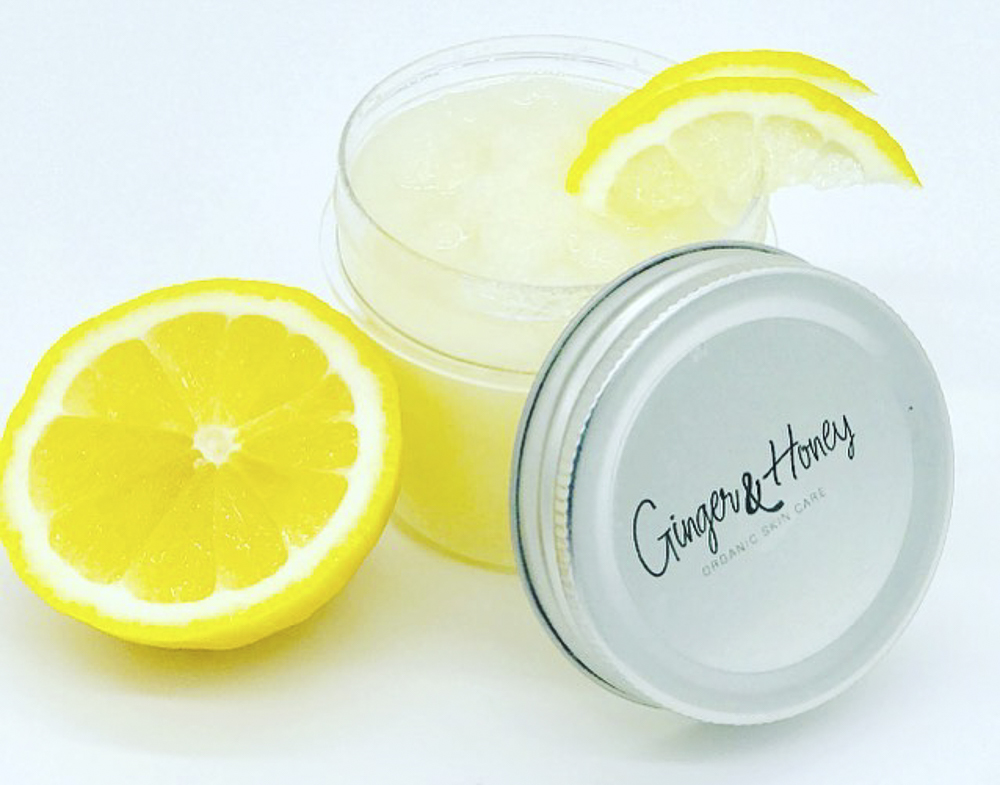 Sweet soft lemon-honey sugar scrub from Ginger & Honey