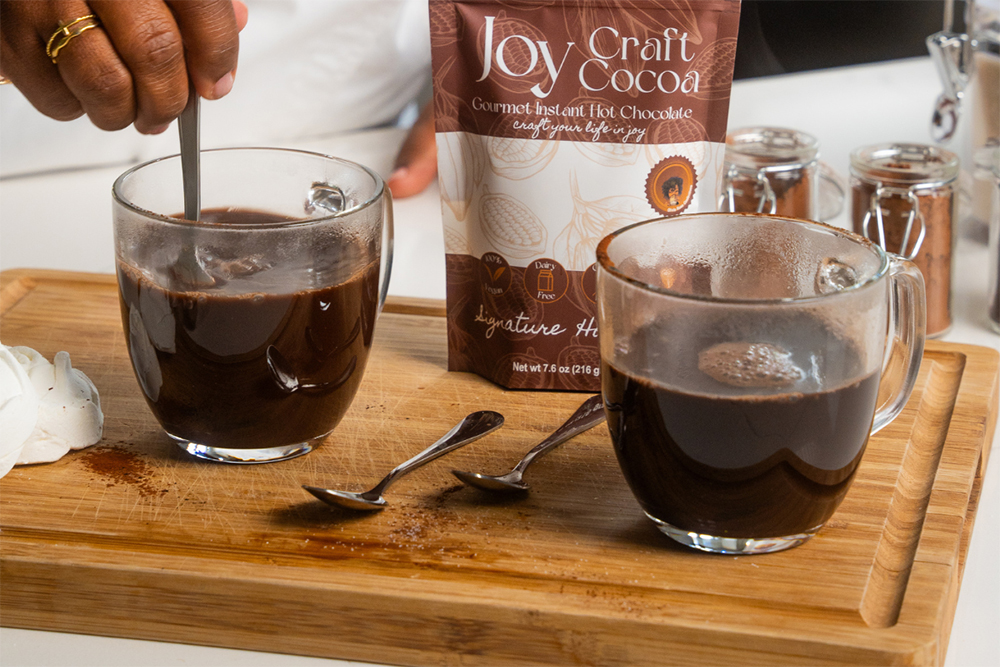 Farrell also launched Joy Craft Cocoa, which offers a variety of hot cocoas to accompany her marshmallows