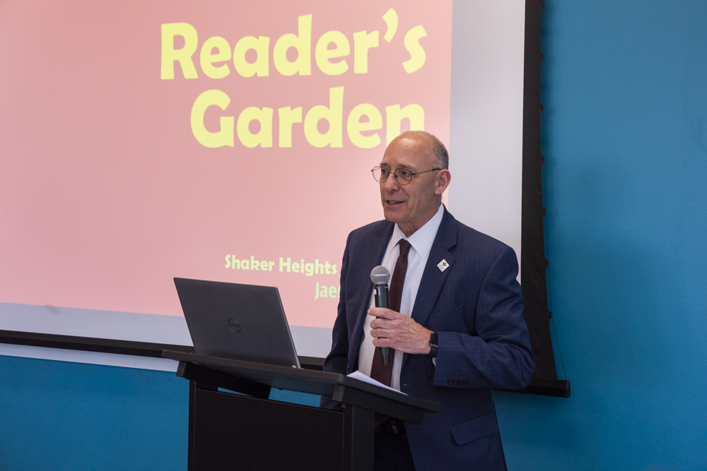 David E. Weiss, Mayor of Shaker Heights - Reader’s Garden public art project dedication