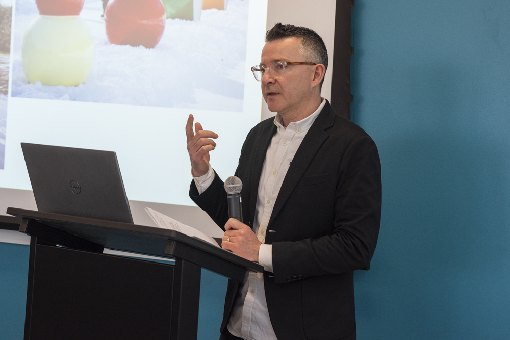 Greg Peckham, Executive Director of LAND studio - Reader’s Garden public art project dedication