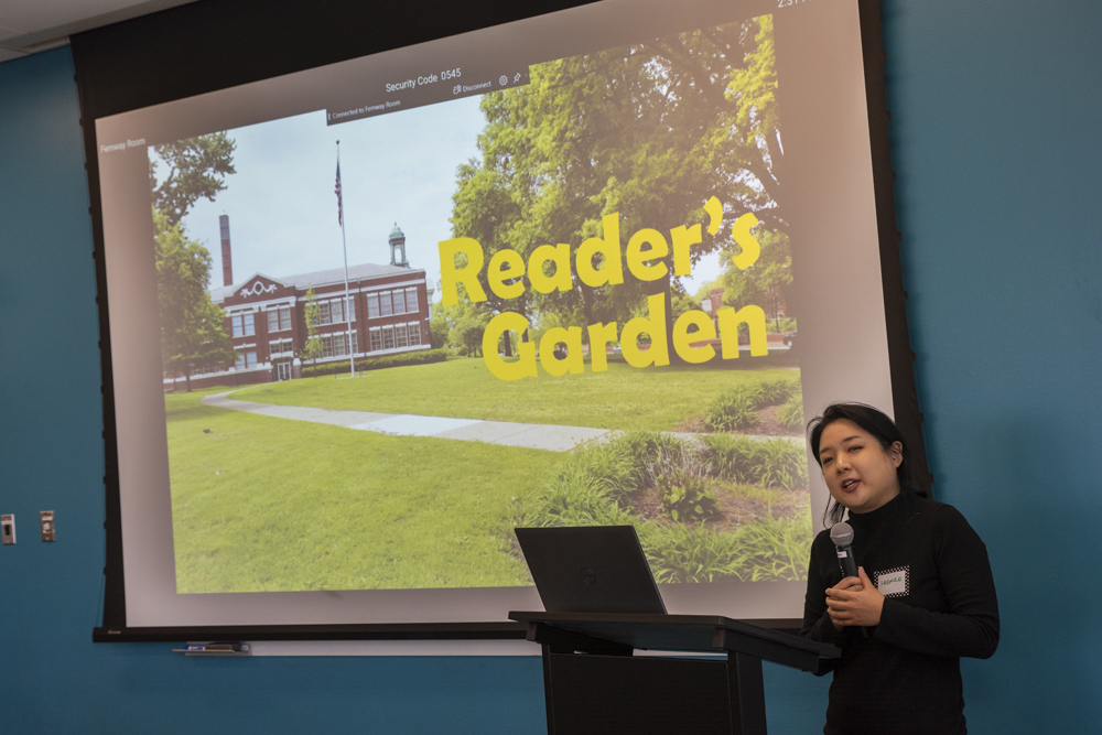Artist Haemee Han of Jaemee Studio - Reader’s Garden public art project dedication